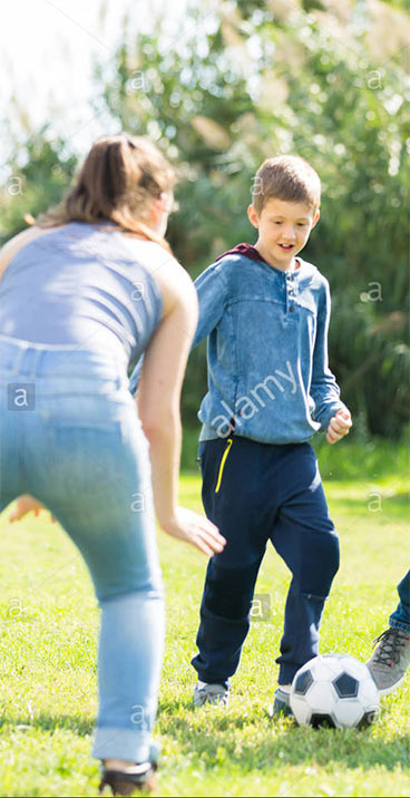People playing football